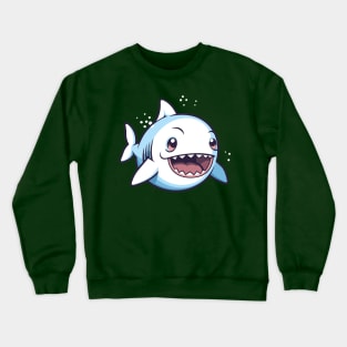 Cute white shark cartoon Crewneck Sweatshirt